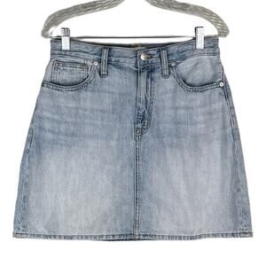 Madewell Rigid Denim A-Line Mini Skirt 28 New